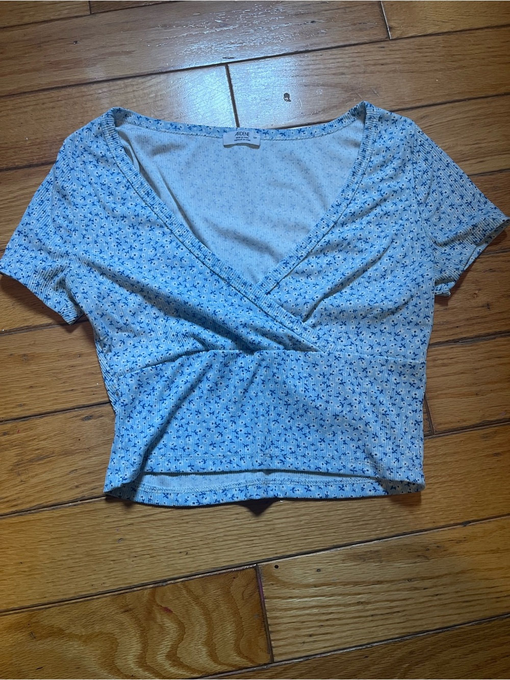 Baby Blue Floral Top
